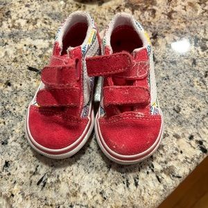 Children’s vans pink/rainbow Velcro